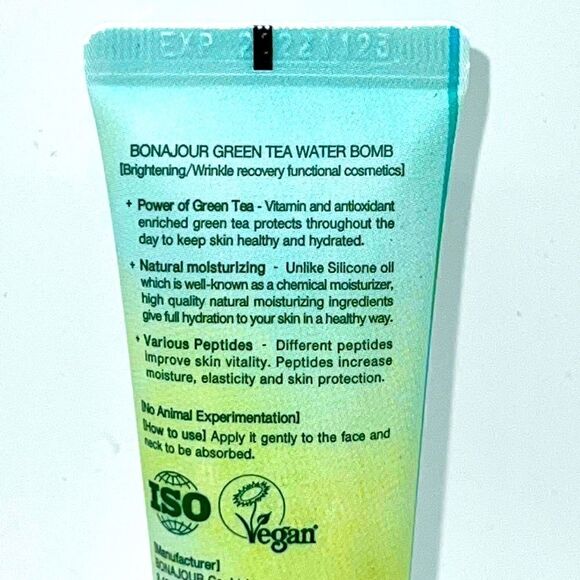$6🌟 BONAJOUR GREEN TEA WATER BOMB MOISTURIZER - KBEAUTY - Picture 3 of 6